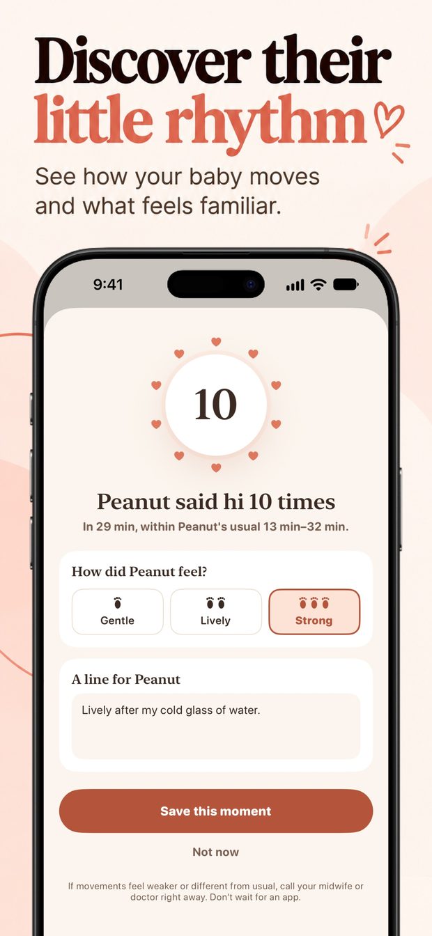 Finished count of 10 in 29 minutes with Gentle, Lively and Strong options, a note field and a safety line about movement